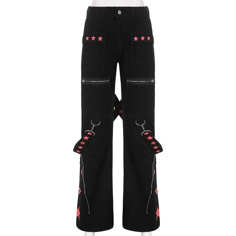 Noir Life As A Star Flared Pants