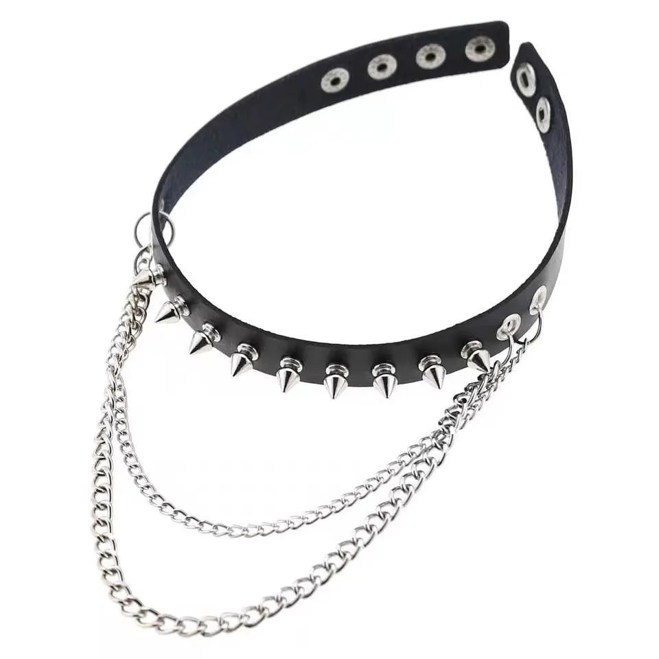 Punk Chains Spike Choker