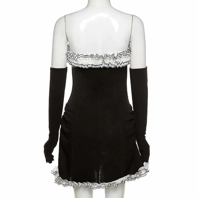 Tube Top Ruffle Dress
