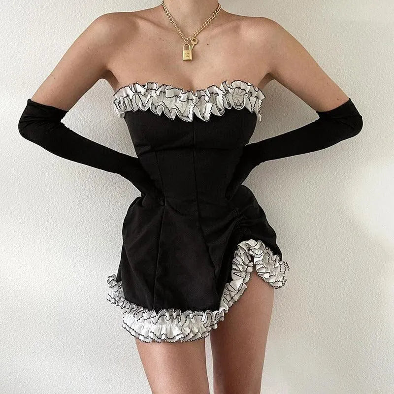 Tube Top Ruffle Dress