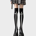 Velvet Cross Tall Socks