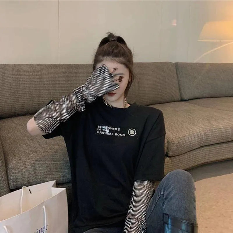 The Diamond Is Shining Bling Bling Arm Gloves