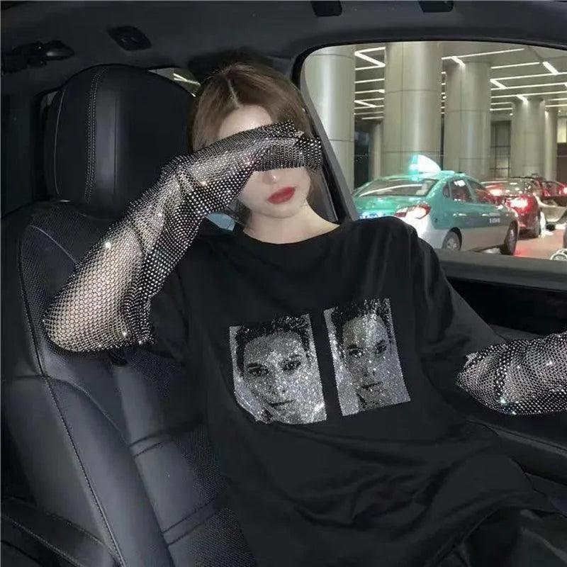 The Diamond Is Shining Bling Bling Arm Gloves