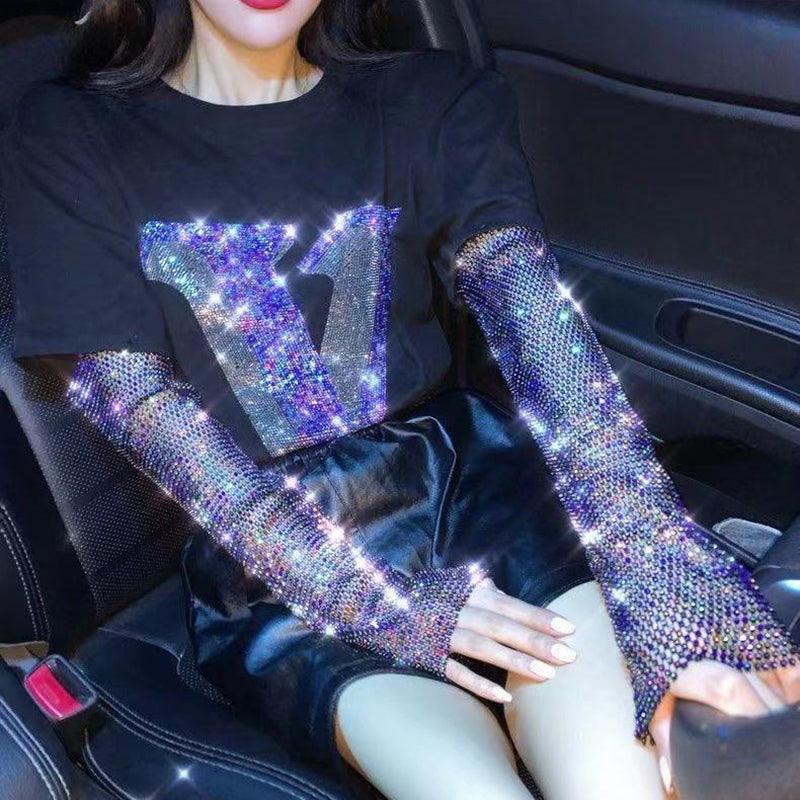 The Diamond Is Shining Bling Bling Arm Gloves