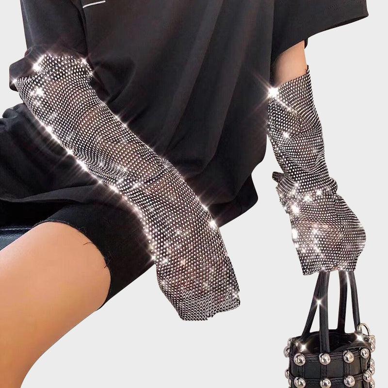 The Diamond Is Shining Bling Bling Arm Gloves