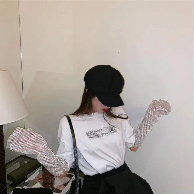 The Diamond Is Shining Bling Bling Arm Gloves