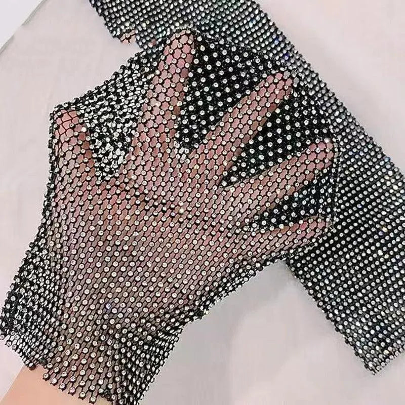 The Diamond Is Shining Bling Bling Arm Gloves