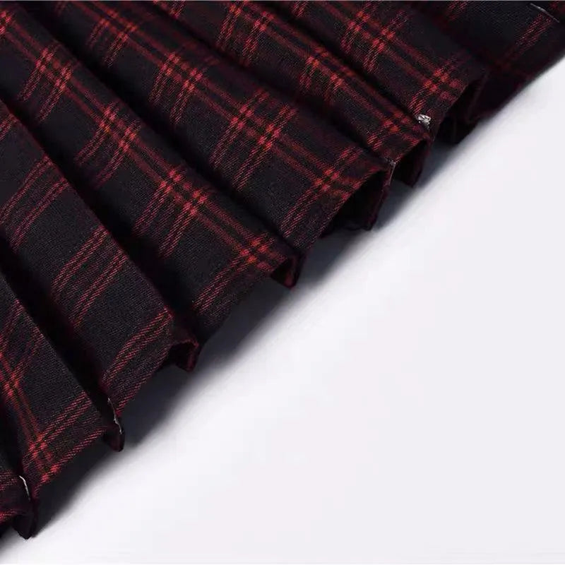 Grunge Spaghetti Strap Plaid Mini Dress