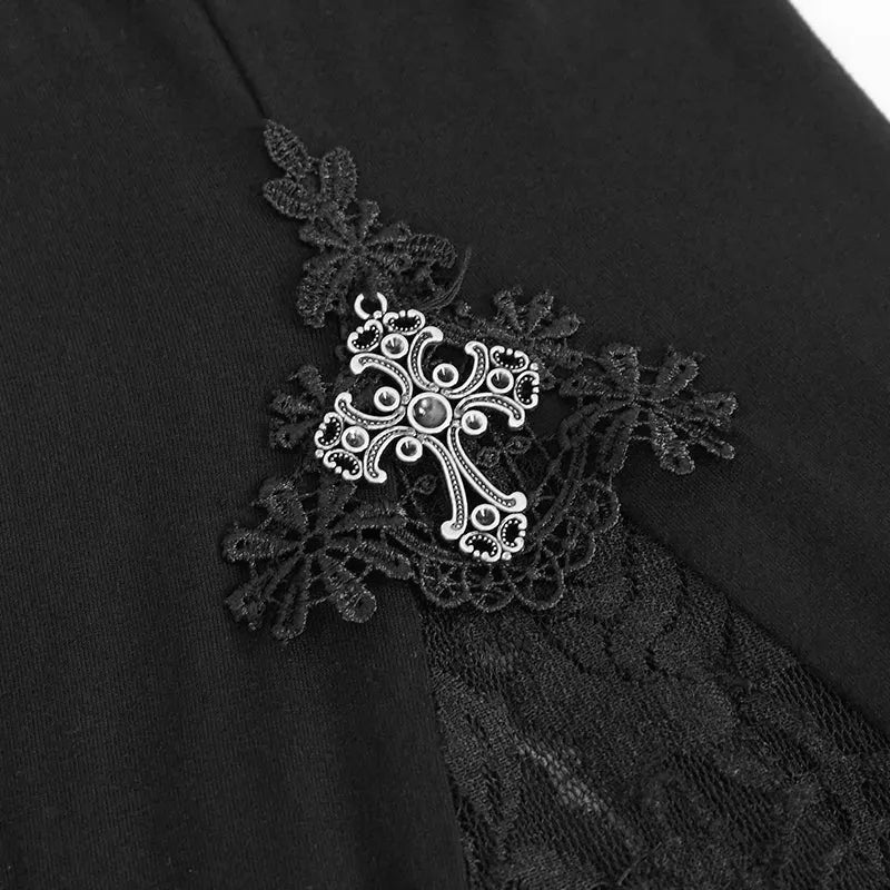 Lord Of Darkness Lace Flared Pants