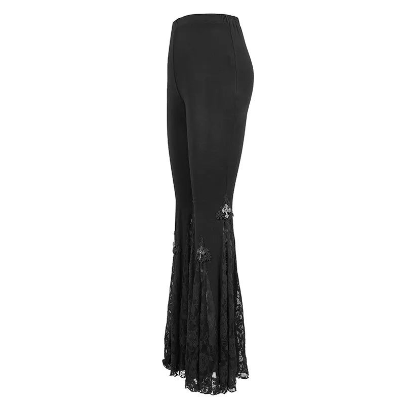Lord Of Darkness Lace Flared Pants