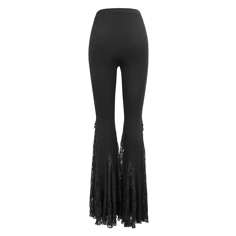 Lord Of Darkness Lace Flared Pants