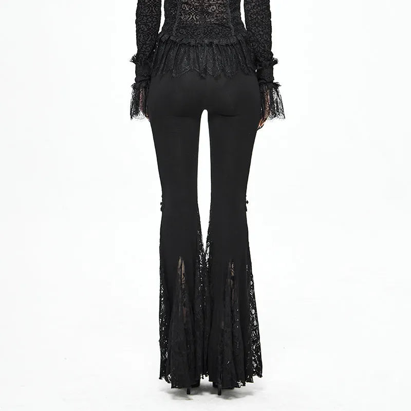 Lord Of Darkness Lace Flared Pants