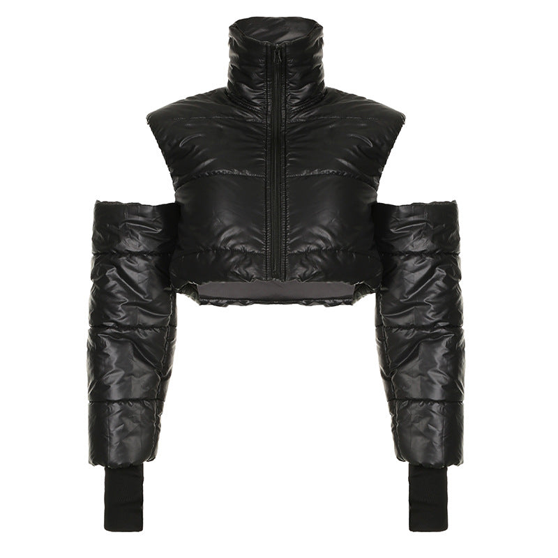 High Neck Hottie Short Cotton Jacket