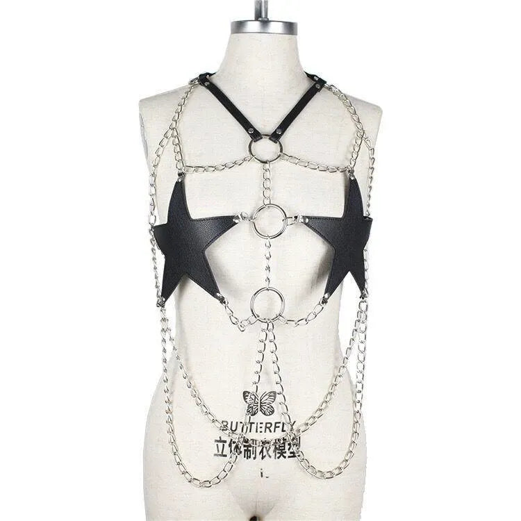 Pentagram Harness Chain Belt