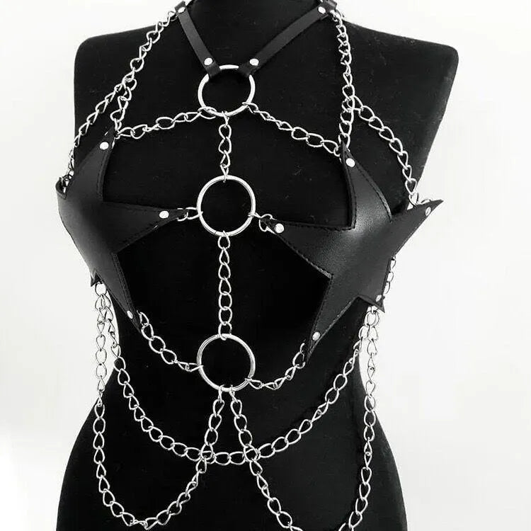 Pentagram Harness Chain Belt