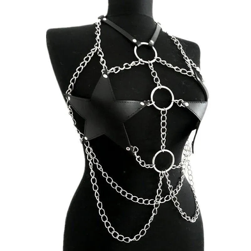 Pentagram Harness Chain Belt