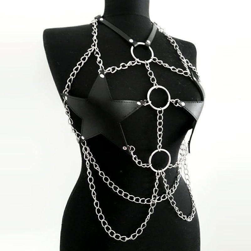 Pentagram Harness Chain Belt