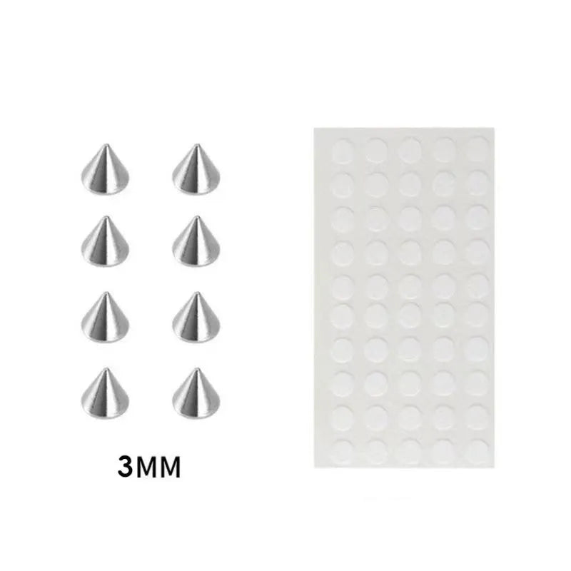 Fake Piercing Nose Lip  Eye Ball/Cone Studs Set