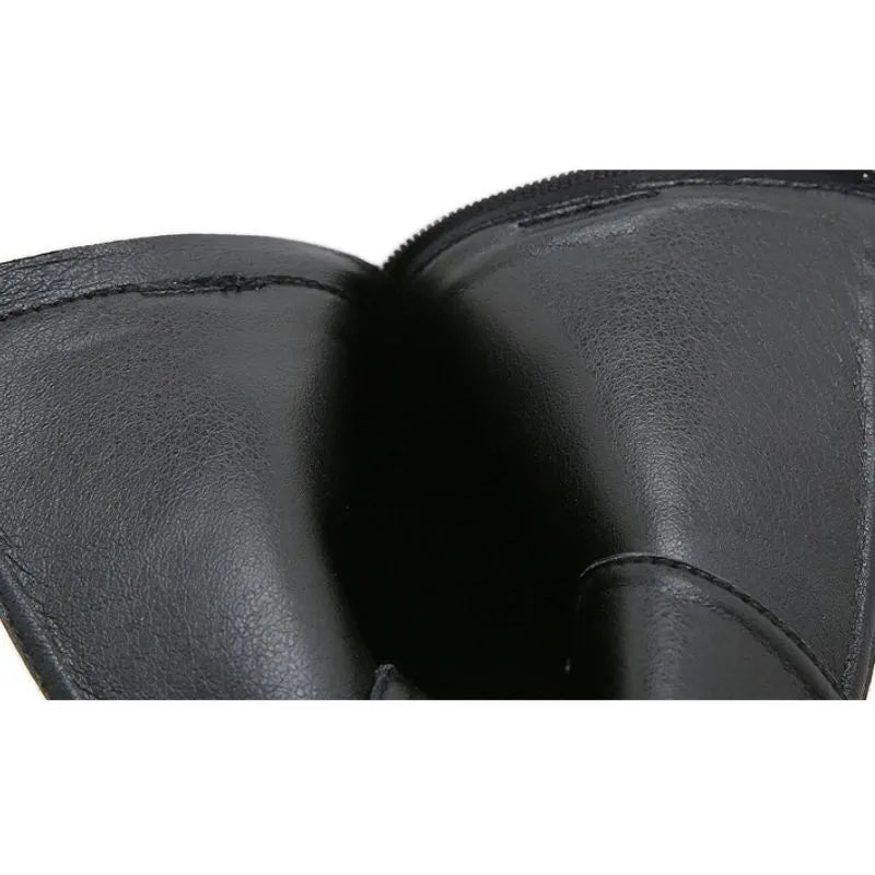 Chunky Sole Round Toe Martin Boots