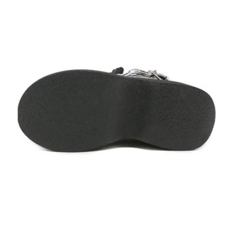 Chunky Sole Round Toe Martin Boots