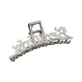 Silver Letter Shark Hairpin