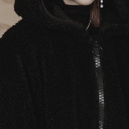 Cat Ear Hooded Sherpa Coat