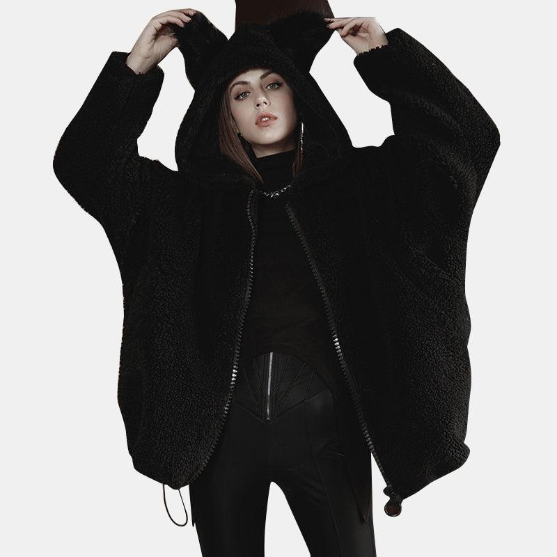 Cat Ear Hooded Sherpa Coat