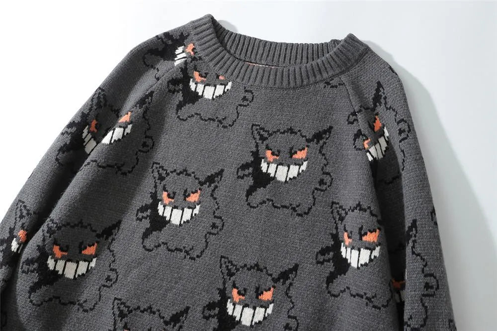 Gengar Cartoon Jacquard Sweater