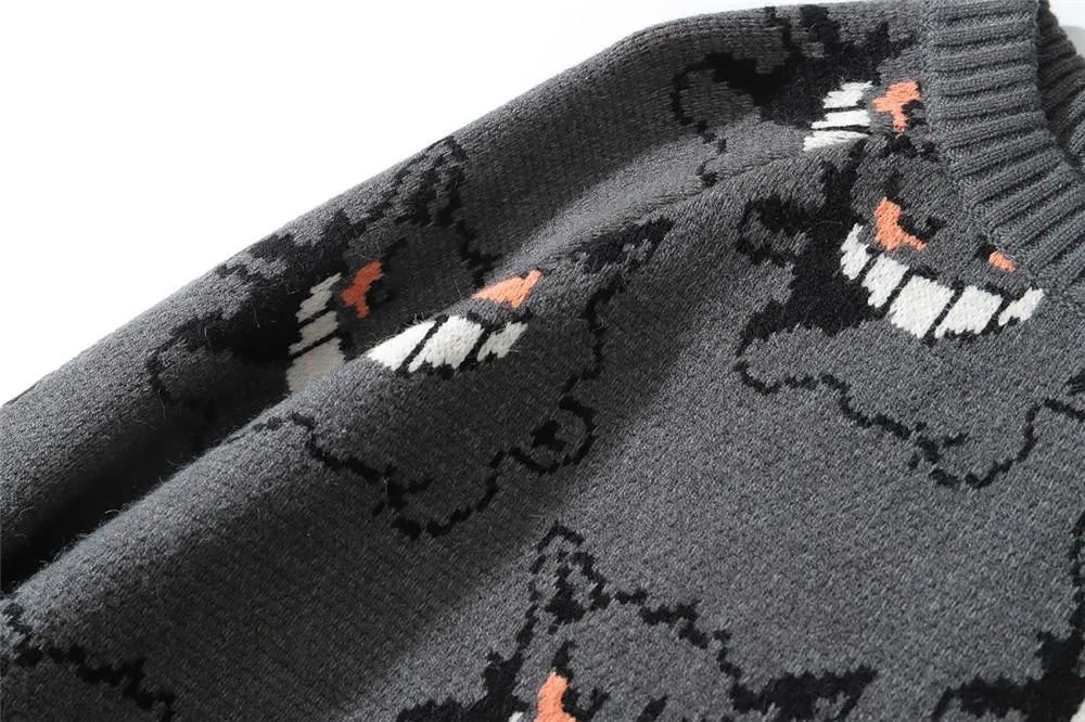 Gengar Cartoon Jacquard Sweater