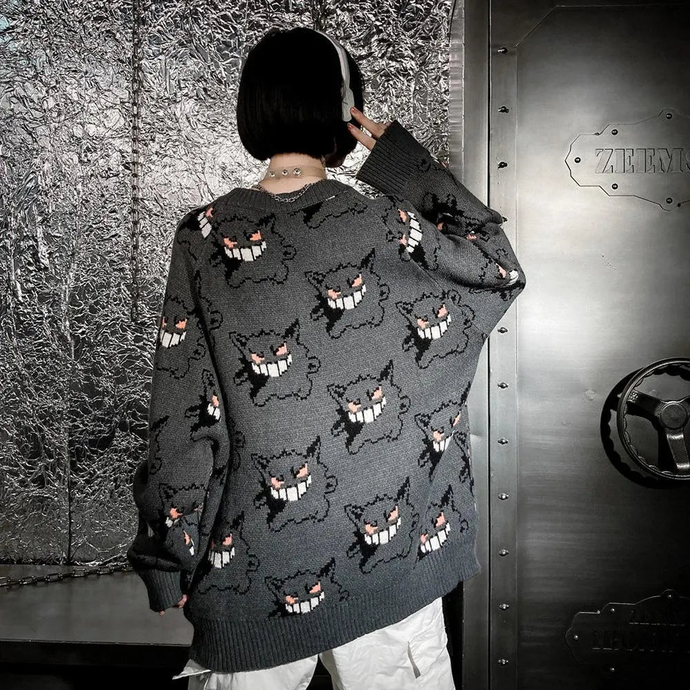 Gengar Cartoon Jacquard Sweater