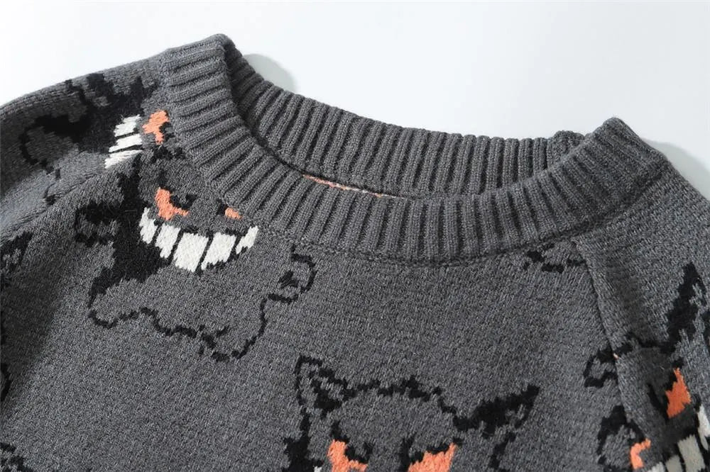 Gengar Cartoon Jacquard Sweater