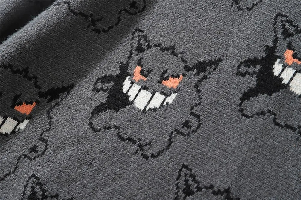 Gengar Cartoon Jacquard Sweater