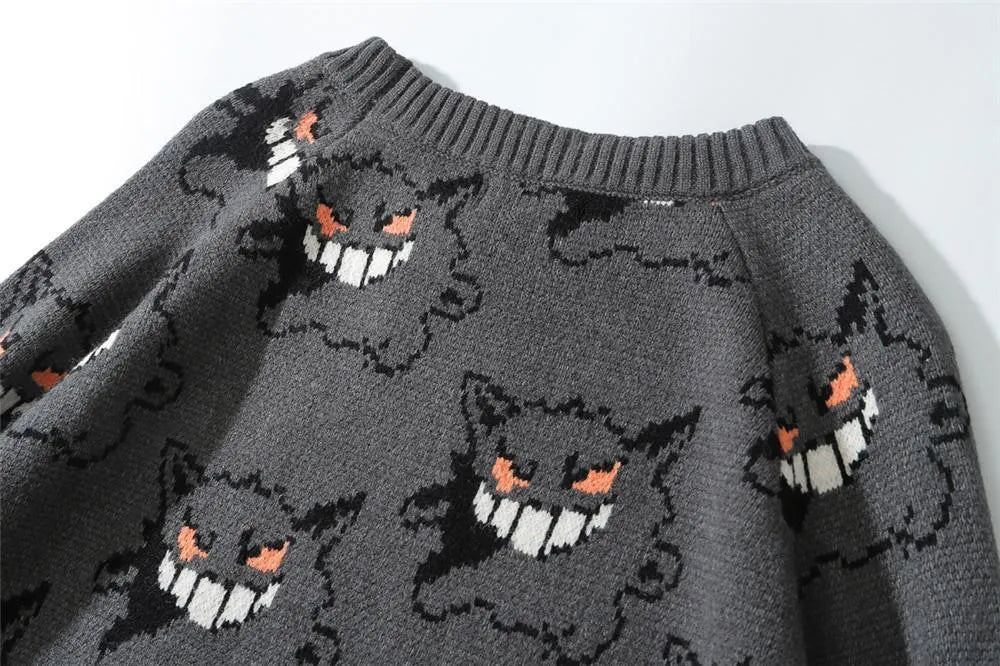 Gengar Cartoon Jacquard Sweater