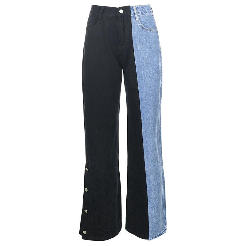 Wave Out Of Town Two Tone Boyfriend Denim Pants