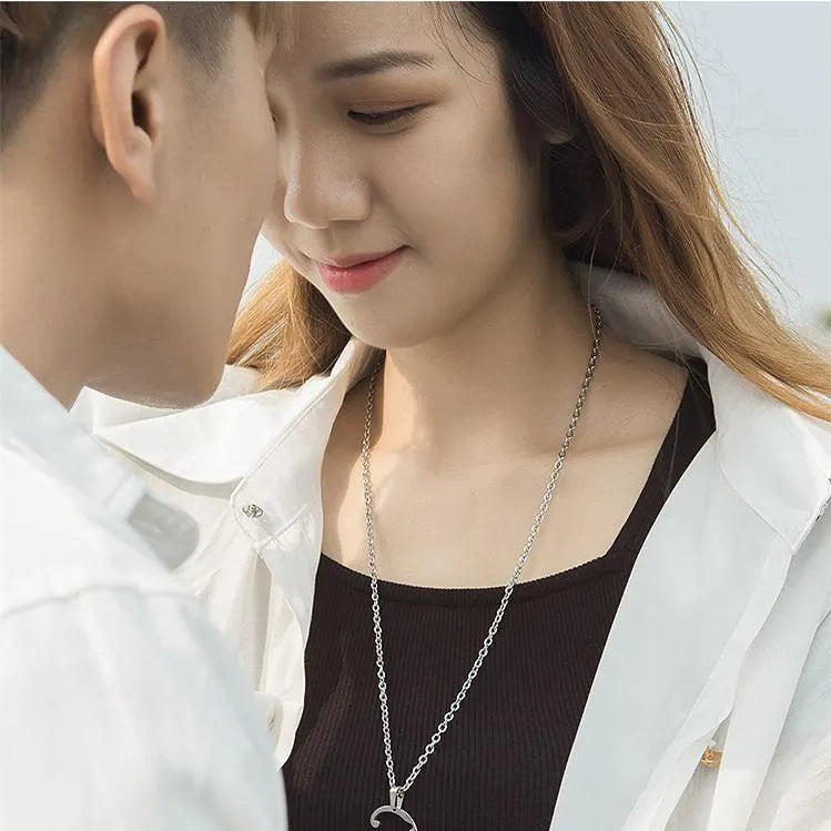 Cat Cuddling Couple Necklace