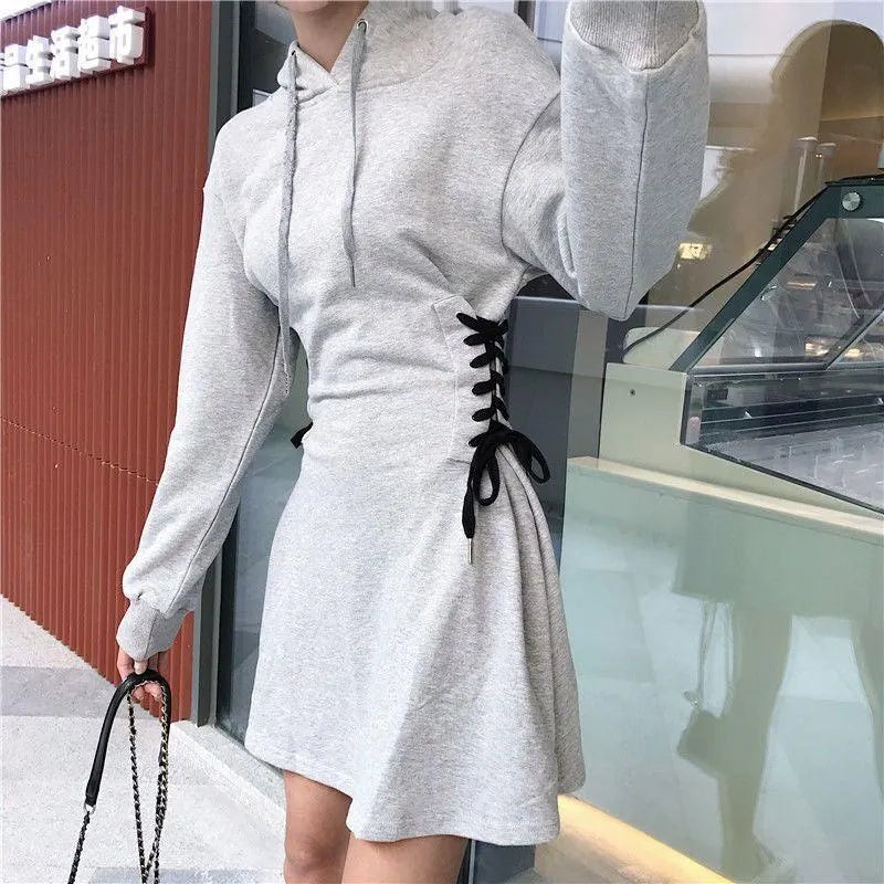 High Waist Chic Hoodie Dress
