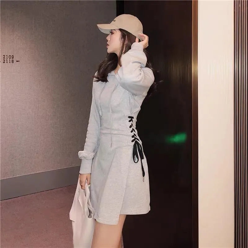 High Waist Chic Hoodie Dress