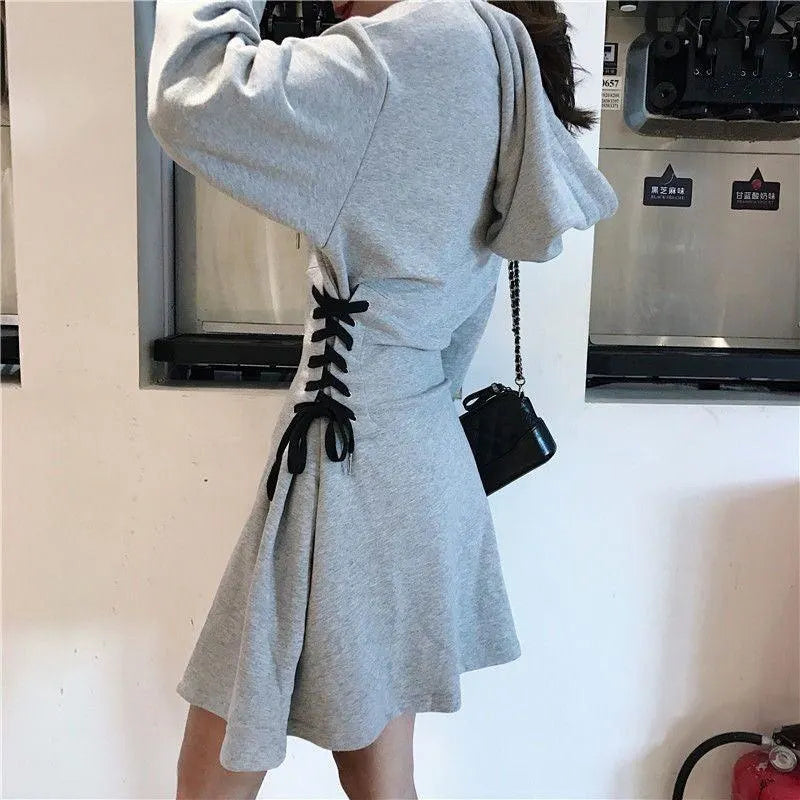 High Waist Chic Hoodie Dress