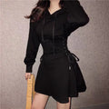 High Waist Chic Hoodie Dress