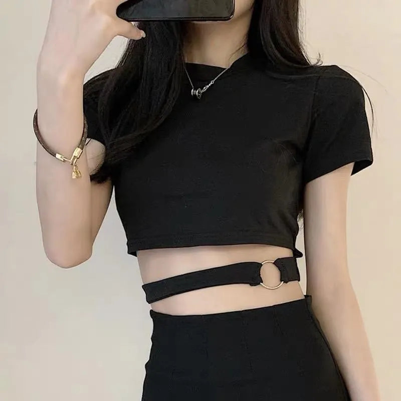 Gothic Irregular High Waist Plaid Skirt
