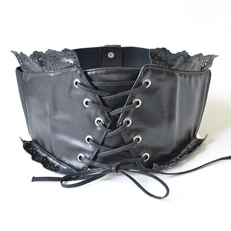 Black Lace Corset Belt