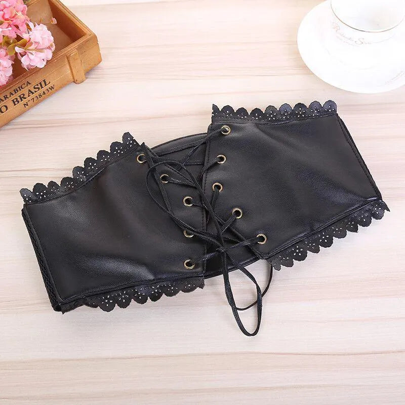 Black Lace Corset Belt