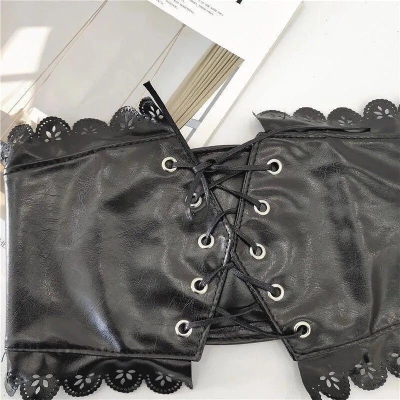 Black Lace Corset Belt