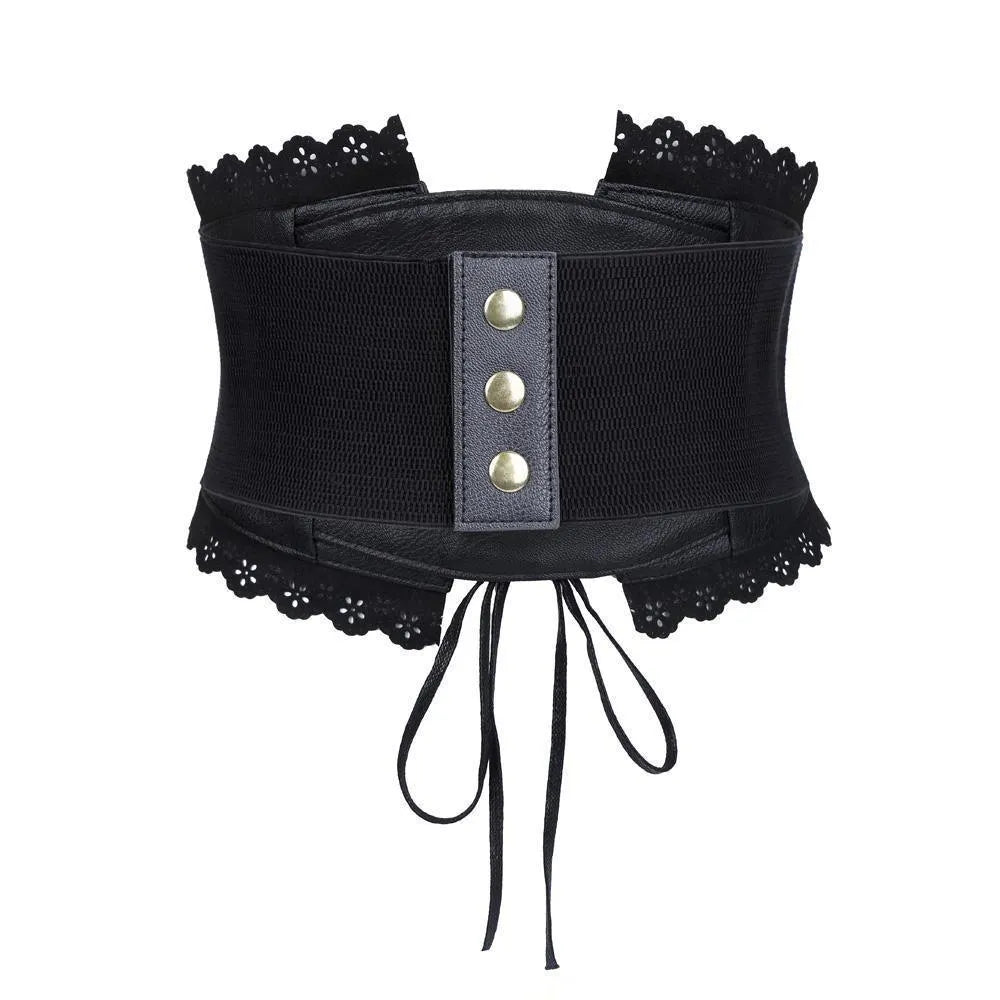 Black Lace Corset Belt