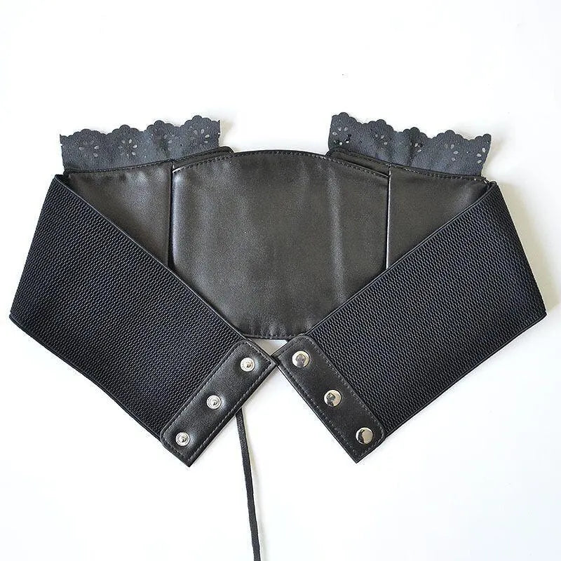 Black Lace Corset Belt