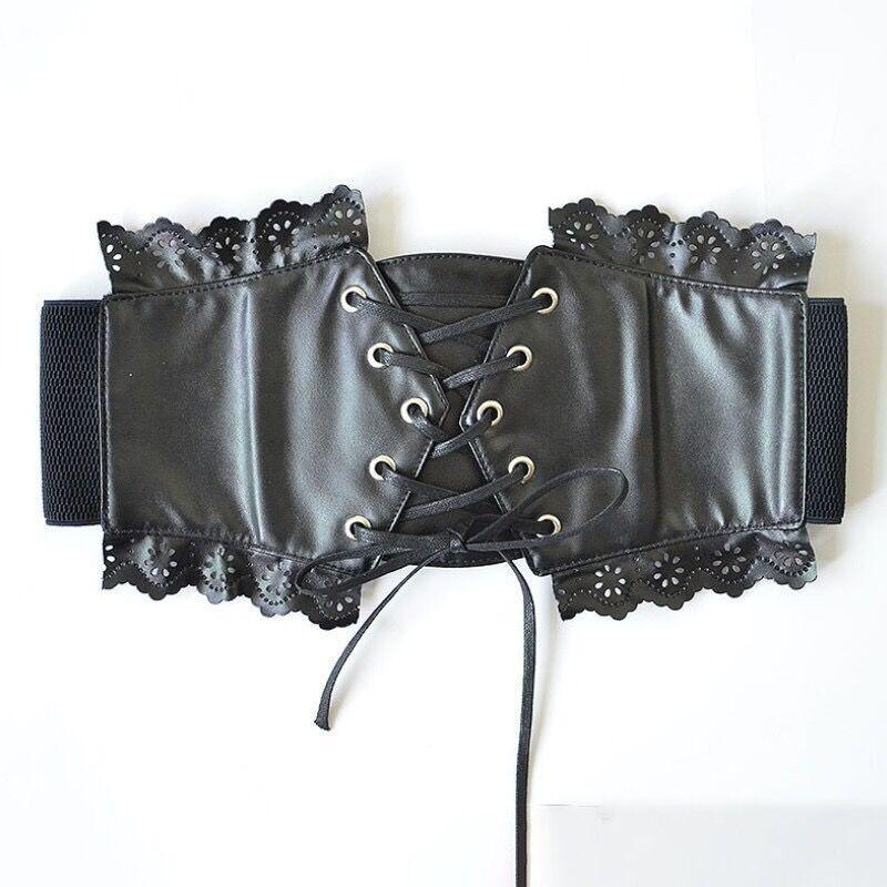Black Lace Corset Belt