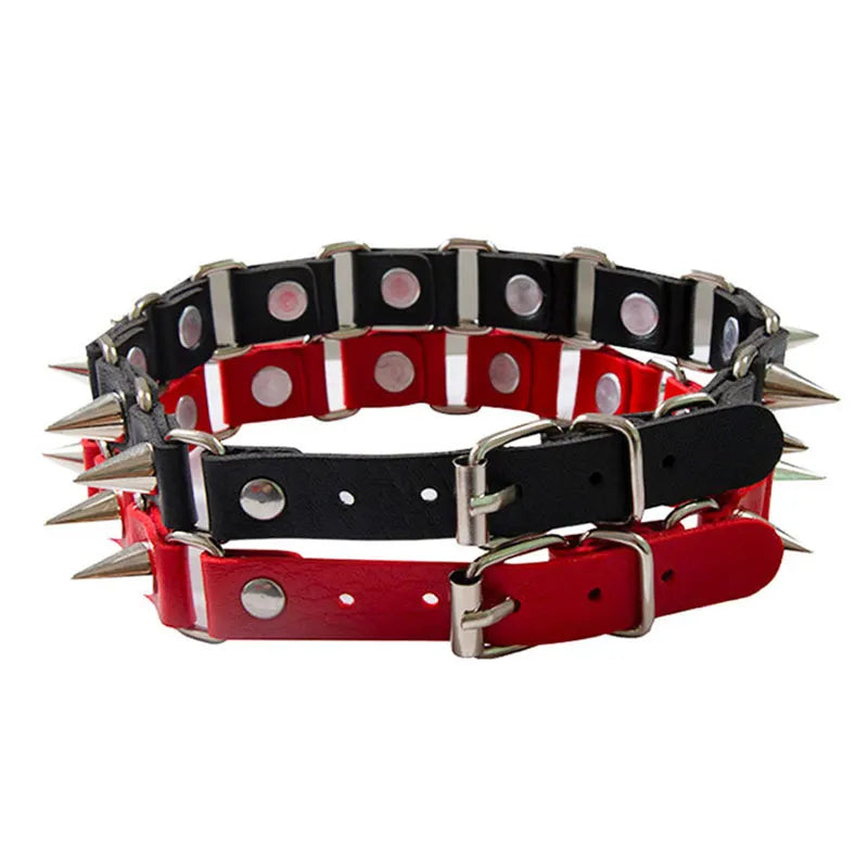 Punk Point Rivets Collar Choker