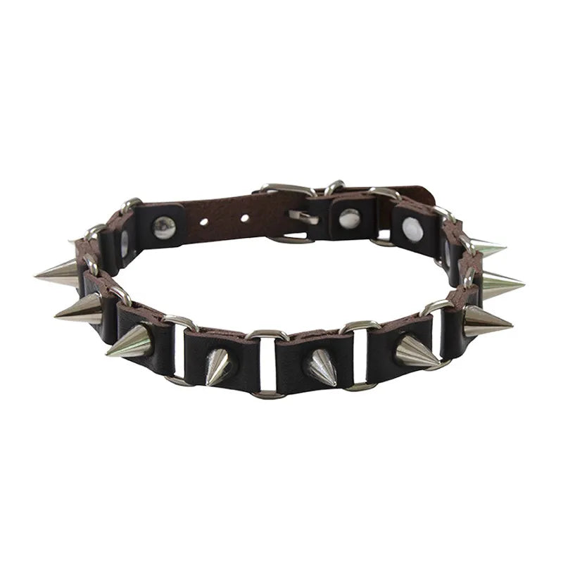 Punk Point Rivets Collar Choker