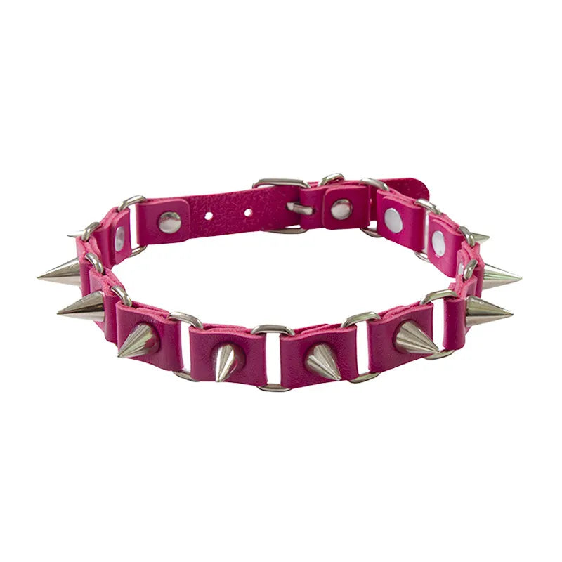 Punk Point Rivets Collar Choker