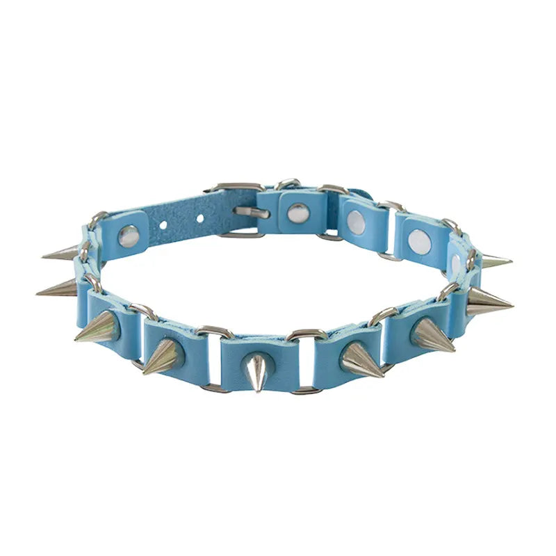 Punk Point Rivets Collar Choker